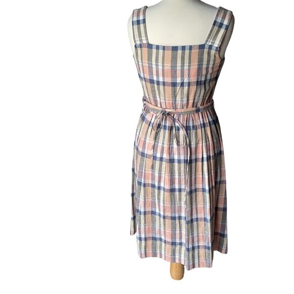 GAL MEETS GLAM COLLECTION Peyton Belted Button Up Plaid Sundress Size 2 NWT - Picture 6 of 15